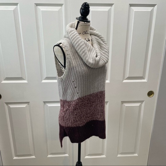 Knox Rose Ombre Sleeveless Turtleneck Sweater Size M - Picture 2 of 12